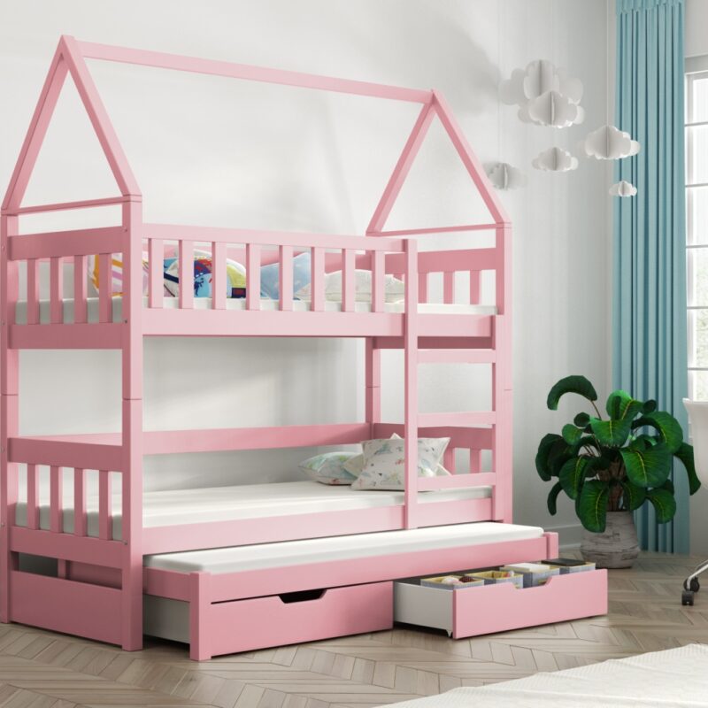 Łóżko piętrowe DOMEK OLA