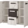 OPEN COMMODE VIVA CRAFT WHITE_BLACK PINE M00500