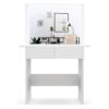 VANITY TABLE ALL WHITE M08287 + LED + MIRROR (1)