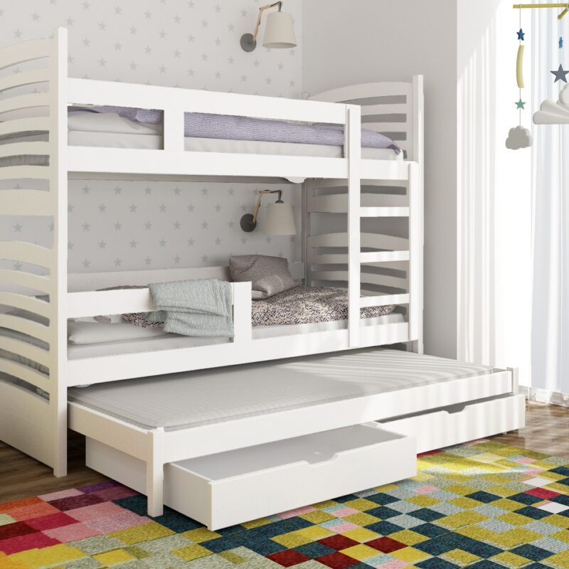 Łóżko piętrowe OLEK szczebelki