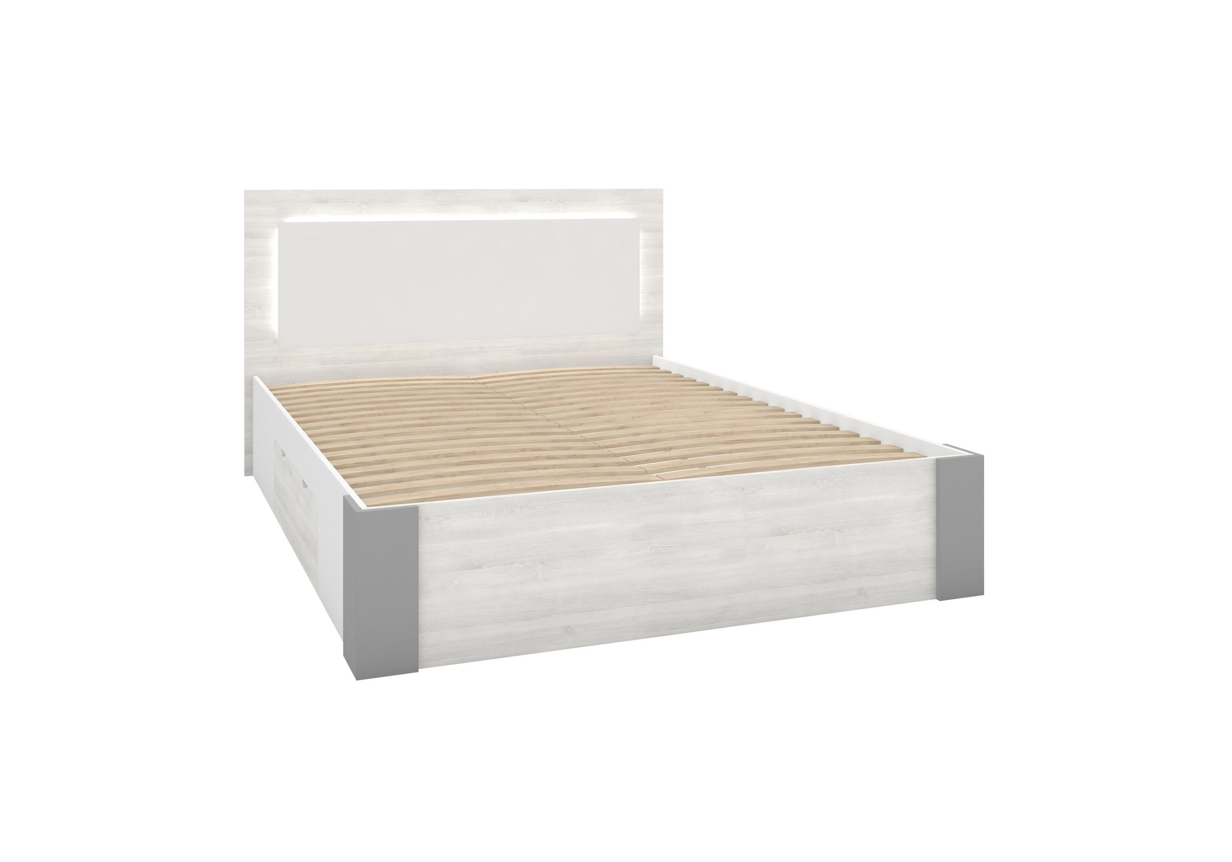 BED HELIOS 160X200 HELIOS WHITE_KATHULT_GRAY M06977