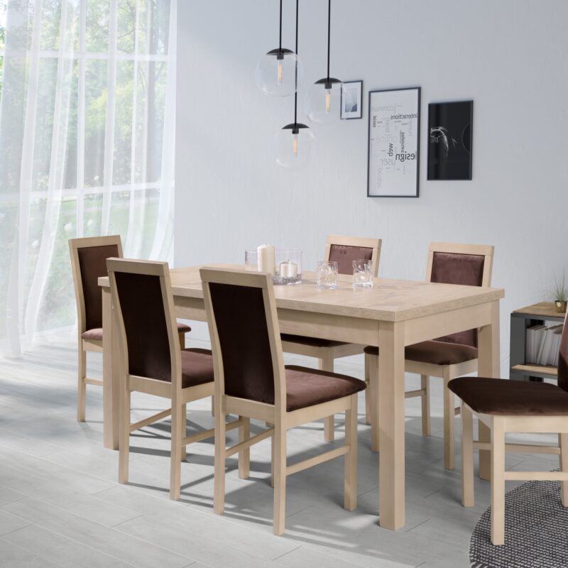 Zestaw: Stół ORION + 6 krzeseł P23