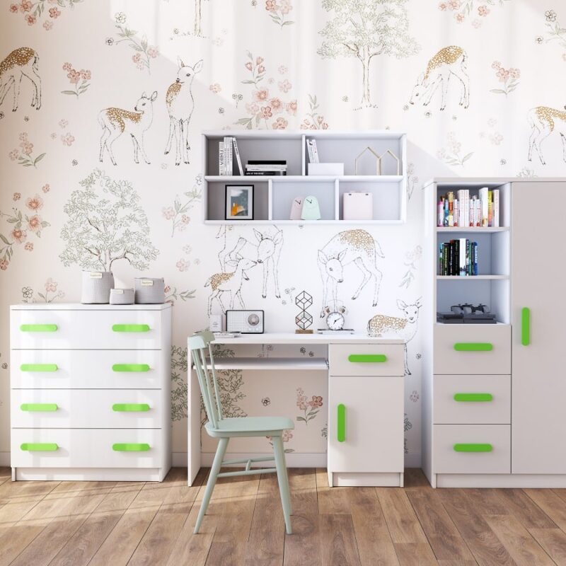 Zestaw mebli dziecięcych NODI WHITE 3