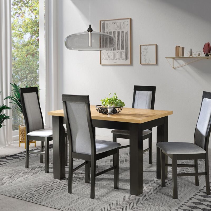 Zestaw: Stół ZEUS + 4 krzesła P27