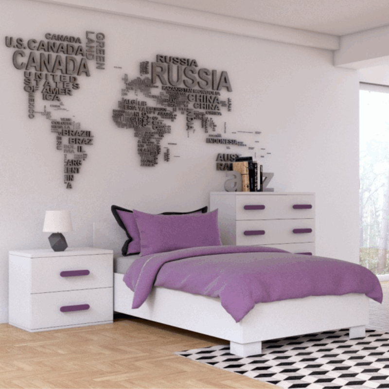 Łóżko pojedyncze NODI WHITE 36