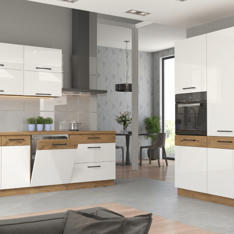 Zestaw mebli kuchennych MARVIN biały połysk C