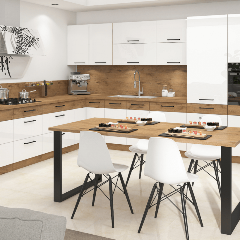 Zestaw mebli kuchennych MARVIN biały połysk G