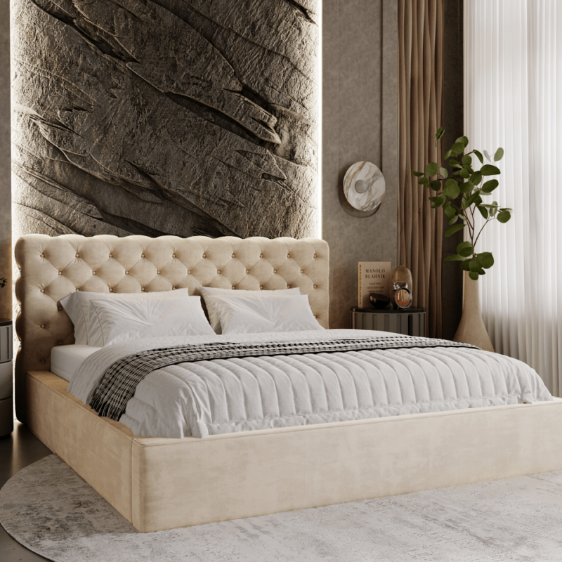 Łóżko tapicerowane ARES