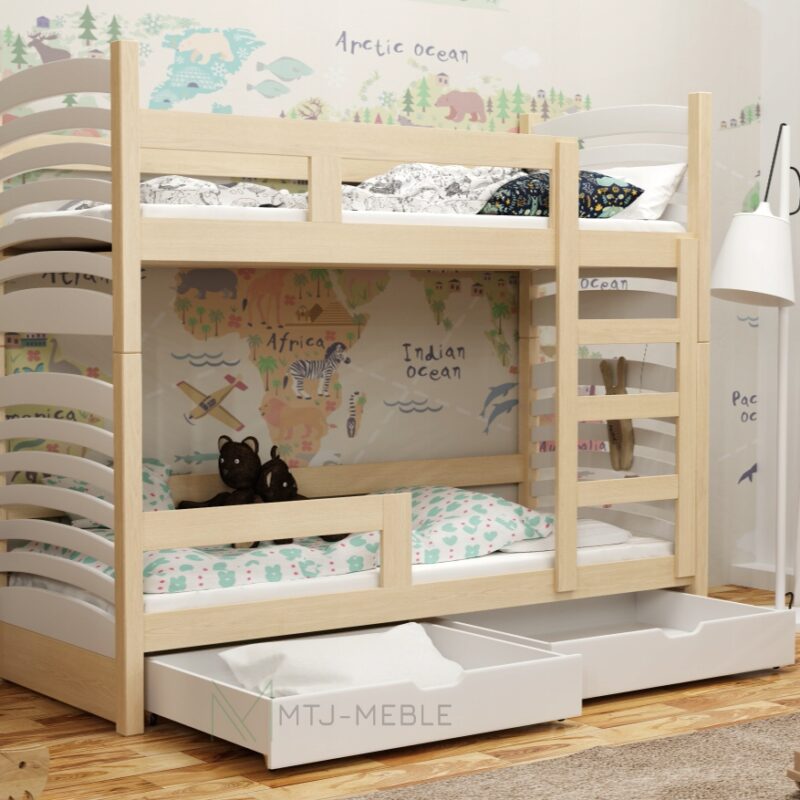 Łóżko piętrowe OLEK 2 szczebelki